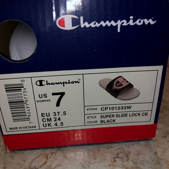 Champion Super Slide Lock CB Custom Swavorski Crystal Logo Size 7 - Picture 2 of 11